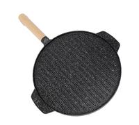Cryfokt Sartén para Parrilla de Doble Cara, Plancha Portátil Antiadherente de Aleación de Aluminio para Exteriores con Asa, Placa para Asar Multifuncional para Carne, Pescado (Largo 55x15x57 pulgadas)