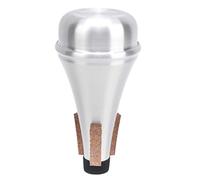 Cryfokt Silenciador Recto de Trompeta de Aleación de Aluminio Plateado Liso para una Práctica Agradable 5,5 X 2,8 X 0,8 Pulgadas