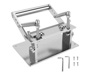 Cryfokt Skiver de Cuero Manual, Peladora de Cuero de Metal con Hoja Ajustable para Adelgazar y Recortar Artesanía de