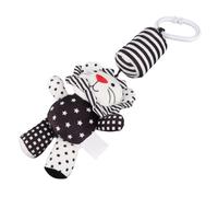Cryfokt Sonajero Colgante para bebé con Lindas Formas de Animales para el Desarrollo Visual en la Cuna 34x12cm (Colgante león rayado blanco y negro)