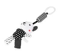 Cryfokt Sonajero Colgante para bebé con Lindas Formas de Animales para el Desarrollo Visual en la Cuna 34x12cm (Colgante oso rayado blanco y negro)