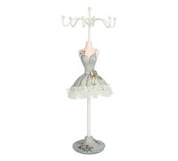 Cryfokt Soporte de exhibición de joyas, modelo pequeño único, soporte de exhibición de joyas, ahorro de espacio, para colgar pendientes, collares, maniquí, joyería para organización de joyas (verde)