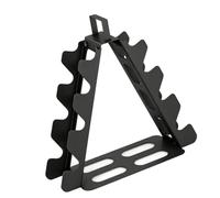 Cryfokt Soporte para Mancuernas de Acero, Estante Doble de 8 Agujeros | Construcción de acero resistente, ahorro de espacio para mancuernas hexagonales, organizador de gimnasio en casa, árbol de