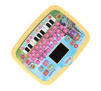 Cryfokt Tableta de Aprendizaje de Español, Juguete Electrónico Colorido para Niños Pequeños, Vocabulario de Matemáticas, Aprendizaje de Música para Niños, Portátil, 7,1x9,4x0,8 Pulgadas (Yellow)
