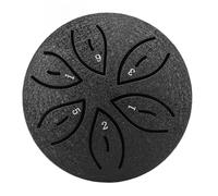 Cryfokt Tambor de Lluvia Al Aire Libre para Meditación, Tambor de Lengua de Acero en Miniatura para Ocio Familiar, Material de Primera Calidad, Haya y Acero (BLACK)