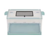 Cryfokt Tanque Transparente Grande y Transpirable para Hámster, Práctico Diseño de Puerta Delantera para Jaula de Hámster, Ardilla Dorada para y Más, Material ABS Engrosado (Blue)