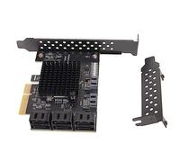 Cryfokt Tarjeta de 8 Puertos, Placa de Expansión PCIE a 3.0 de 6 GB/s con Disipador de Calor, Intercambiable en Caliente, Compatible con Disco de Arranque, Monitoreo de