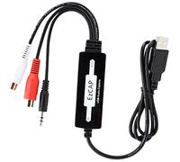 Cryfokt Tarjeta de Captura de USB Tarjeta de Adquisición Estéreo Amantes de la Música y Profesionales para/Mac: No Requiere Alimentación Externa