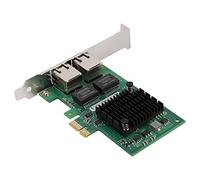 Cryfokt Tarjeta de Red Gigabit de Doble Puerto PCIE, para Controlador Ethernet I350-AM2 con PCI Express X4 X8 X16 de 10/100/1000Mbps