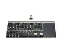 Cryfokt Teclado Inalámbrico 2 en 1, Combinación de Teclado y Ratón con Panel Táctil Sensible y Receptor USB, Conexión Rápida Estable para iOS, Portátiles, Cajas de TV