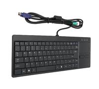 Cryfokt Teclado Industrial, Conexión por Cable Plug and Play de 12,2 X 4,5 X 0,5 Pulgadas con Panel Táctil Integrado, Estructura de Pie de Tijera, para la Industria, Servicio (Interfaz sin función