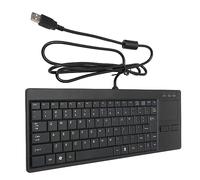 Cryfokt Teclado Industrial, Conexión por Cable Plug and Play de 12,2 X 4,5 X 0,5 Pulgadas con Panel Táctil Integrado, Estructura de Pie de Tijera, para la Industria, Servicio (Interfaz USB con