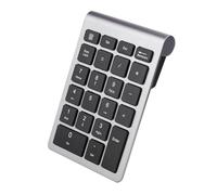 Cryfokt Teclado Numérico RF304 Mini Teclado Inalámbrico USB de 22 Teclas con Receptor, Diseño de Tapa de Tecla con Base de Tijera para XP/7/8/10, Uso Portátil (Gris Hierro)