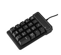 Cryfokt Teclado Numérico USB, Plug and Play Teclado Numérico con Cable de Alta Sensibilidad a Prueba de Agua, de 19 Teclas con Diseño Curvo Ergonómico y Tecla 000 para Computadoras Portátiles de