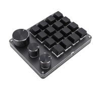 Cryfokt Teclado Personalizado, 16 Teclas Programable Macro Almohadilla Mecánica Almohadilla con Cable de Juego de Juego de Juego de Juego en Caliente para la Computadora Portátil (Black)