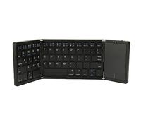 Cryfokt Teclado Plegable Inalámbrico BT 5.1 con Panel Táctil, Diseño Compacto para Usuarios de/iOS/ (Black)