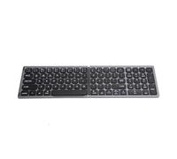 Cryfokt Teclado Plegable Teclado Inalámbrico Portátil Ultrafino de Tamaño Completo para Dispositivos iOS Numérico para Entrada y Procesamiento Digitales Eficientes (Gris Hierro)