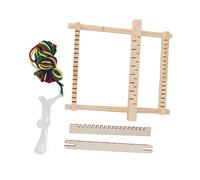 Cryfokt Telar de Madera para Niños Kit de Bricolaje Duradero para Manualidades Estimula la Creatividad y la Coordinación para Jóvenes Artesanos 7,1 X 6,3 Pulgadas