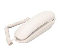 Cryfokt Teléfono Fijo con Cable Rellamada Función Silenciosa Plug and Play Uso Hotelero Material ABS (White)