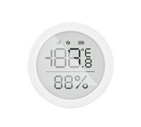 Cryfokt Termómetro de Escritorio Higrómetro Interior con Control Remoto de Registro de Datos para Condiciones de Vida Familiar Blanco 6 * 6 * 1.67 Pulgadas (WHITE #-2)