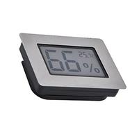 Cryfokt Termómetro Higrómetro LCD, Monitor Digital de Temperatura y Humedad de Diseño Integrado con Pantalla Grande para Caja de Puros, Gabinete para Vinos, Uso en Interiores