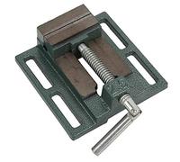 Cryfokt Tornillo de Banco para Fresadora, Tornillo de Banco con Varilla Guía de Mandíbulas Elevadas, de con Construcción de Hierro Fundido para Fijación de Piezas de Trabajo de Metal, Madera y