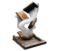 Cryfokt Torre de Dados Mágicos Material de Resina Pintado a Mano para Fanáticos de Dragones y Mazmorras Azul, Púrpura, Verde, Blanco, Madera Tomos de Magia Torre de Dados para Jugadores de RPG