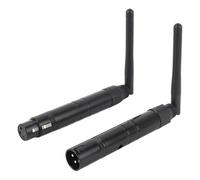 Cryfokt Transmisor y Receptor DJ 2.4G Inalámbrico, 400 M de Largo Alcance con 126 Canales de Salto Automático e ID de 7 Grupos para Control de Iluminación LED Par de Escenario (Enchufe de la UE)
