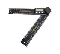 Cryfokt Transportador de ángulo Digital, Regla de 200 Mm con Rotación de | Construcción ABS, Pantalla LCD con Resolución de 0,1°, Conmutación Decimal y Grados-minuto, Apagado Automático Después de 5