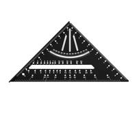 Cryfokt Transportador de Carpintería, Regla Triangular de Aleación de Aluminio de 7 Pulgadas para Marcado Preciso y Aplicaciones Versátiles (BLACK)