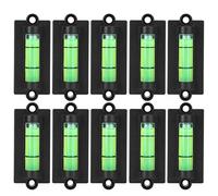 Cryfokt Trípode de Cámara Mini Accesorios de Plástico Horizontales Fácil de Instalar Nivel de Soporte de Nivel de Burbuja Universal, 10 Piezas Negro