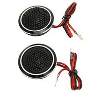 Cryfokt Tweeters de Audio para Automóvil de 150 W, Sonido Nítido, Diseño de Cúpula Suave, 2 Unidades de Tweeters de Aleación de Aluminio Negro para Mejorar el Sonido del Vehículo