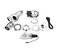 Cryfokt Válvula de Escape Eléctrica Universal de 2,25 Pulgadas, Motor de Engranajes de Alto par con Control Remoto, Acero Inoxidable T304S, para Mejorar el Rendimiento del Vehículo y un