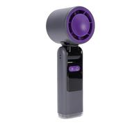 Cryfokt Ventilador Portátil Handheld, Alta Velocidad de 100 Velocidades Ventilador de Handheld Ajustable Ligero para Viajar (GREY)