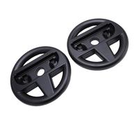 Cryfokt Volante de Carreras para 2 JoyCon, Ergonómico Pack de 2 (BLACK) | Volantes del controlador de juego con material ABS para fiesta deportiva familiar, compatibles con controladores JoyCon 2