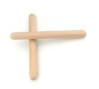Cryfokt Wood Claves Rhythm Stick Varillas Musicales Educativas para Niños Clase de Música Escolar de Percusión, Madera Maciza de Primera Calidad, Sonido Claro, Educación Temprana para Grupos de (1