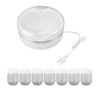 Cryfokt Yogurtera Eléctrica, Fermentadora Automática de Temperatura Constante, 7 Vasos, for Hogar, Natto, Vino de Arroz (Enchufe europeo 220V 50Hz)