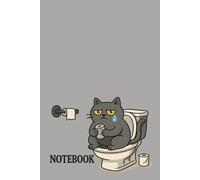 Crying Cat Theme Cartoonish Cover Design Notebook | 6x9” College Ruled Lined | 150 pages: | Great for anyone who cry like that!
