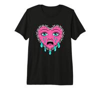 Crying Heart Tattoo - Traditional Old School Tattooed Inked Camiseta Premium