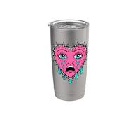 Crying Heart Tattoo - Traditional Old School Tattooed Inked Vaso térmico de acero inoxidable de doble pared
