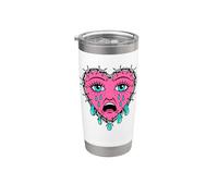 Crying Heart Tattoo - Traditional Old School Tattooed Inked Vaso térmico de acero inoxidable de doble pared