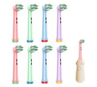 Cryluxial 8 Cepillos de Repuesto para Niños, Cabezales de Cepillo de Dientes Eléctrico Suaves para Higiene Diaria, Familias y Niños
