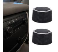 Crynod Pack-2 - Cubierta de repuesto para perilla de ajuste de volumen de audio de coche, cubierta de reparación de perilla de control de radio 22912547, botón de plástico de grano 3D antideslizante