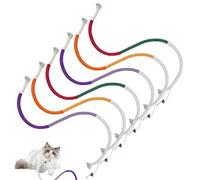 Crynvor 6 Piezas Juguetes para Gatos, Juguetes Interactivos, Juguete para Gato, Juguetes de Hierba Gatera de Interior, Juguete Cuerda Gato, Cuerda Dental para Gatos(3 Color)