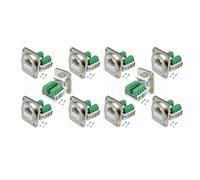 Cryofu 2 adaptadores de terminales de tornillo RJ45 para montaje en panel, conectores RJ45/8P8C, conector de montaje en panel tipo D, conector RJ45, abrazadera sin soldadura