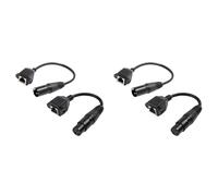 Cryofu 2 pares XLR de 3 pines a RJ45 hembra adaptador RJ45 a XLR macho alargador para la serie de controladores -Con