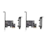 Cryofu 2 tarjetas de expansión PCI-E 1X a USB 3.2 GEN1 de 5 Gbps Type-E A-Key, interfaz de panel frontal tipo C para PC de sobremesa (ASM1042A)