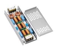 Cryofu Filtro de 10 A, 4 etapas supresor de interferencias electromagnéticas, limpiador de amplificador de audio EMC de alimentación común, fácil instalación con carcasa