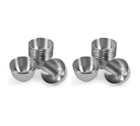 Cryofu Juego de 20 de acero inoxidable para salsas, 3,3, platillos individuales, , redondos, para sushi, color plateado