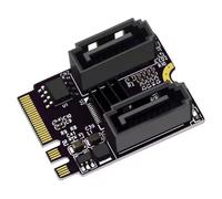 Cryofu Tarjeta de ampliación M2 a SATA3.0 Key E WiFi M.2 a SATA HDD adaptador sin unidad JMB582